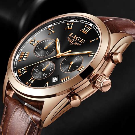 luxury leather watches for men.